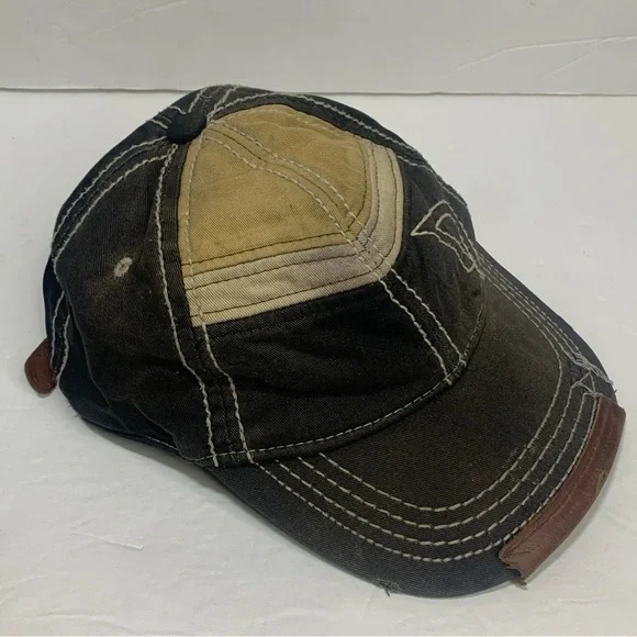 Y2K DO! Brown Denim Cap Adjustable Back Strap Men’s One Size - Picture 3 of 7
